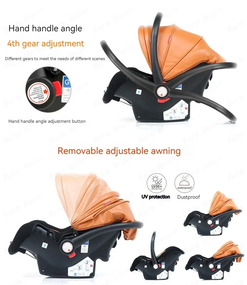 Luxury High-end Baby Stroller 3in1, Belecoo X6 High Landscape Baby Cart with Car Basket,can Sit, Lie Down and Fold Two-way Cart