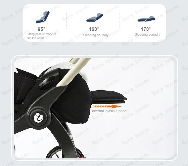 NEW 4 In1 Baby Stroller Multifunctional Newborn Baby Carriage Foldable Basket Type Seat Lightweight Travel Pram Car Seat