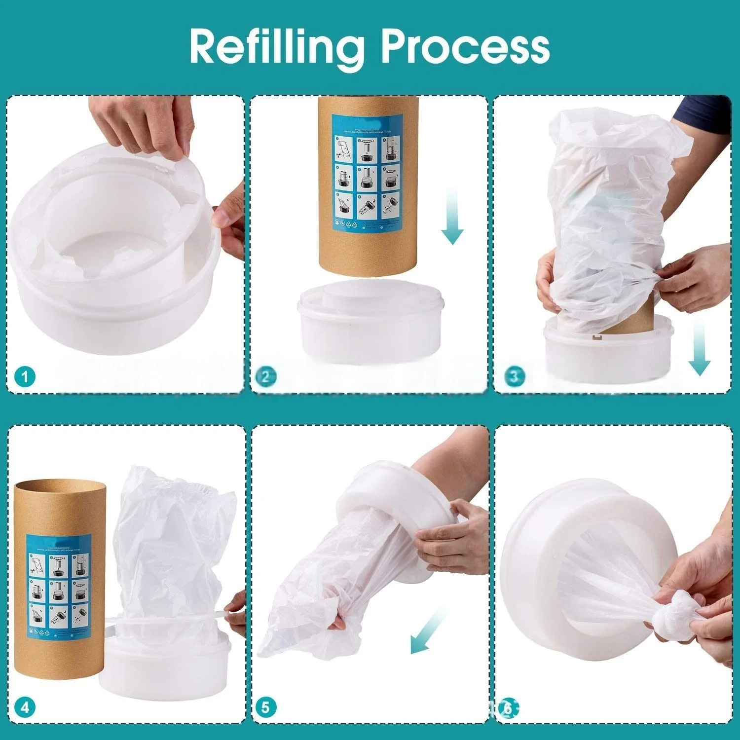 Diaper Pail Refills for Tommee Tippee, Baby Diaper Refill Bags for Genie for Angelcare for Munchkin