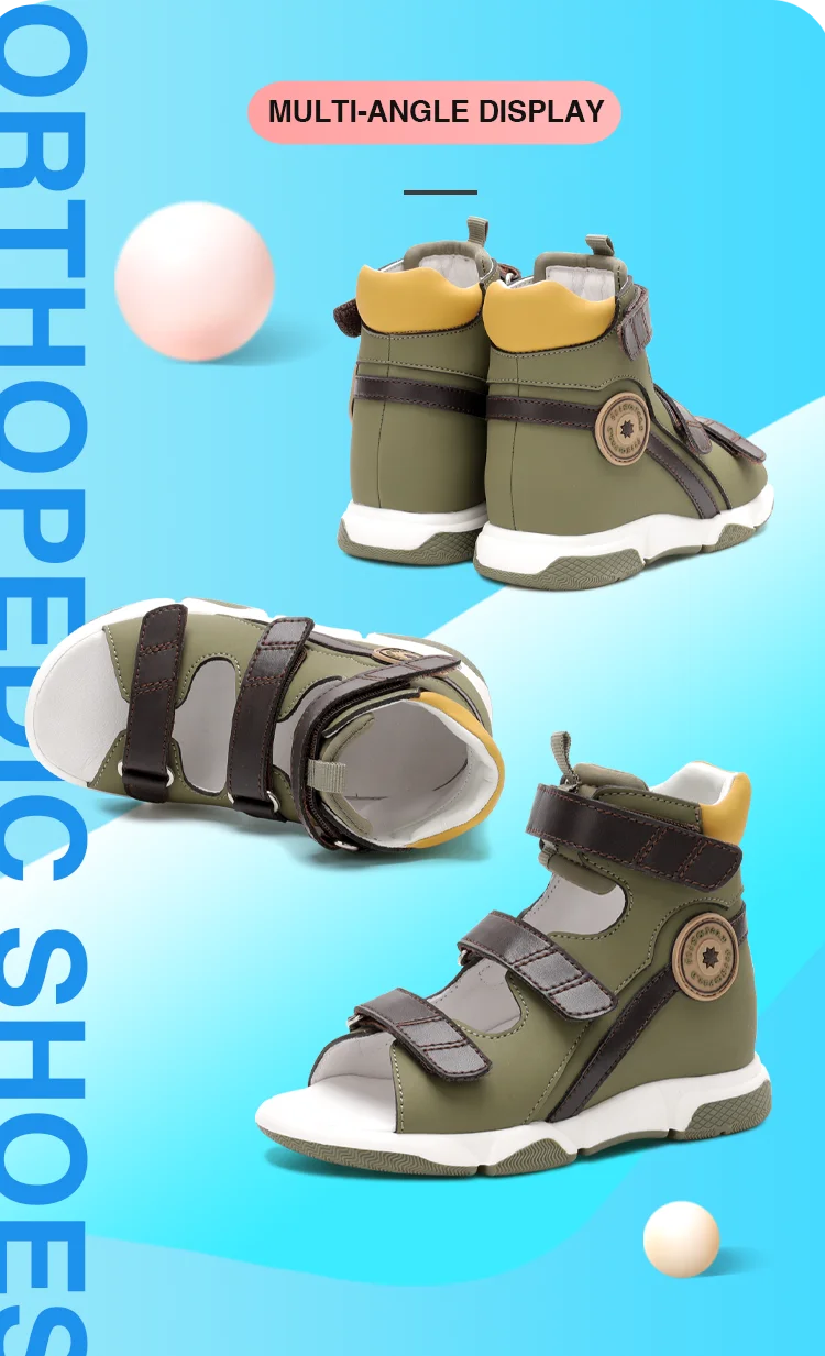 Princepard New Arrivals Breathable Pediatric Corrective Shoes for Toddlers Orthopedic Boys Sandals Shoes With Flat Feet