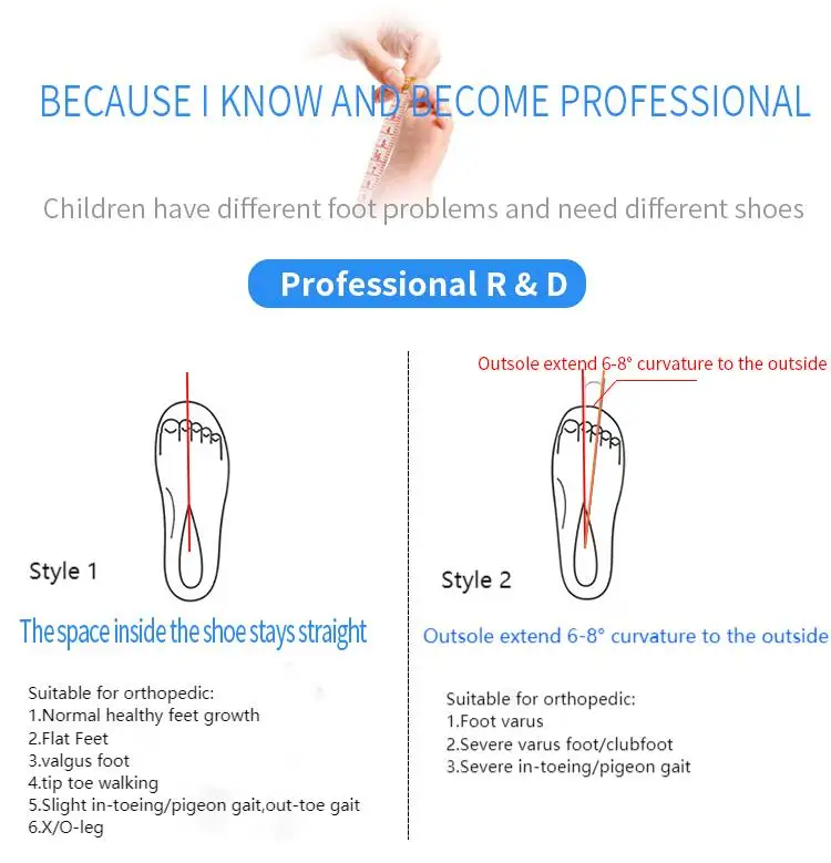 Princepard New Arrivals Breathable Pediatric Corrective Shoes for Toddlers Orthopedic Boys Sandals Shoes With Flat Feet