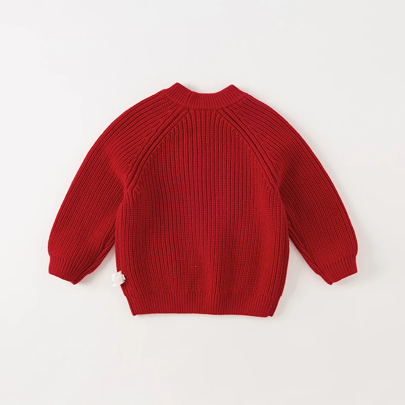 Dave Bella 2023 New Autumn Winter Children Clothes Girls Boys Tops Knit Sweater Pullover Casual Undershirt DB4237961