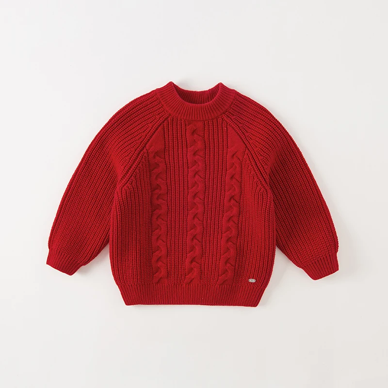 Dave Bella 2023 New Autumn Winter Children Clothes Girls Boys Tops Knit Sweater Pullover Casual Undershirt DB4237961