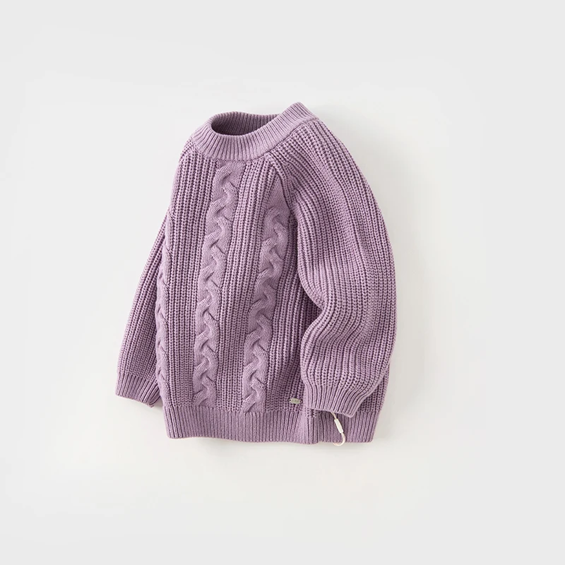 Dave Bella 2023 New Autumn Winter Children Clothes Girls Boys Tops Knit Sweater Pullover Casual Undershirt DB4237961