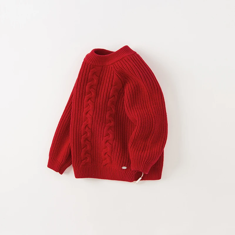Dave Bella 2023 New Autumn Winter Children Clothes Girls Boys Tops Knit Sweater Pullover Casual Undershirt DB4237961