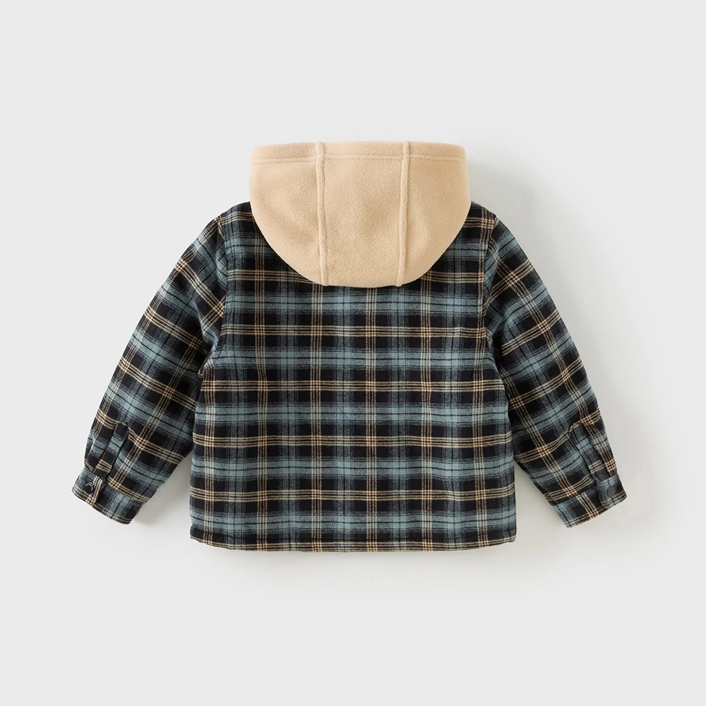 Dave Bella Boys' Cotton-padded Clothes Autumn Winter Children's Hooded Cotton Jacket Kids' Stylish Warm Coat DB4253916