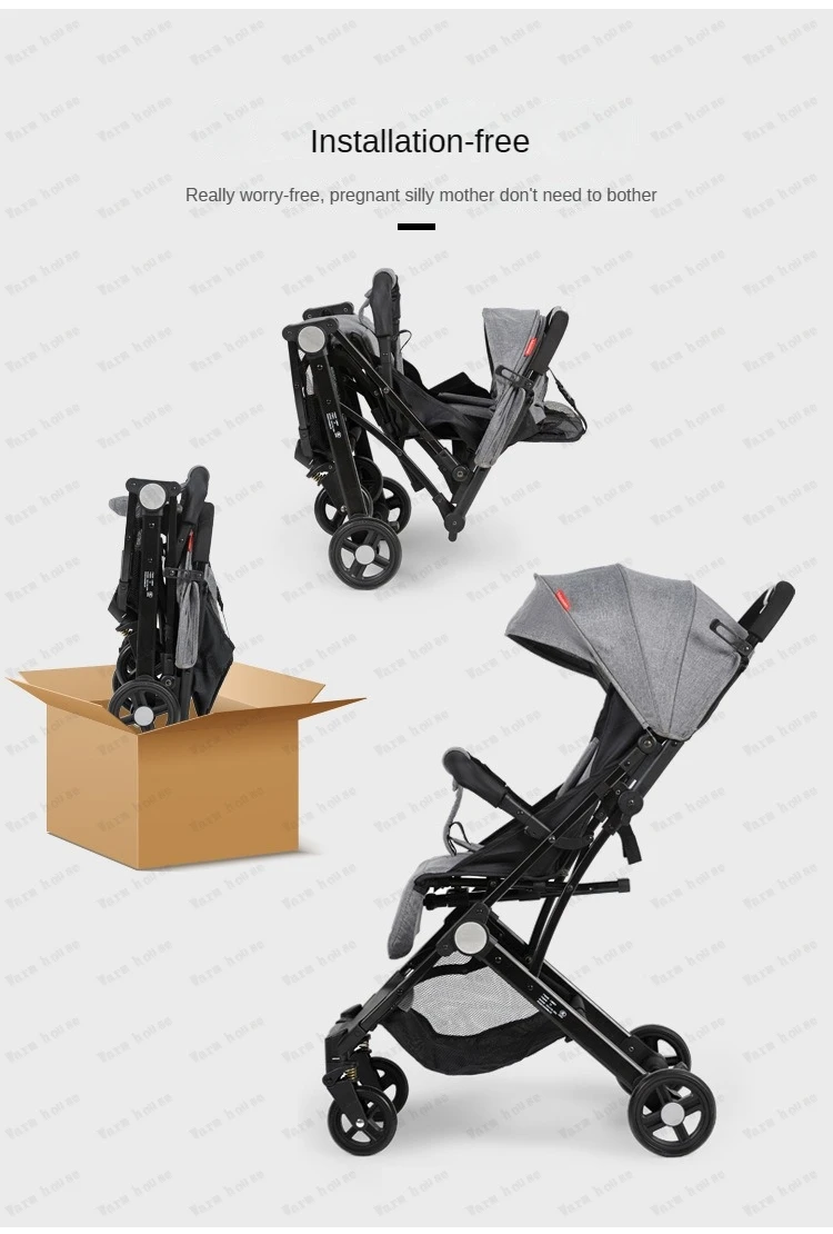 Lightweight Travel Pram four-wheel stroller Portable newborn baby foldable shock-absorbing umbrella stroller Baby Carriage