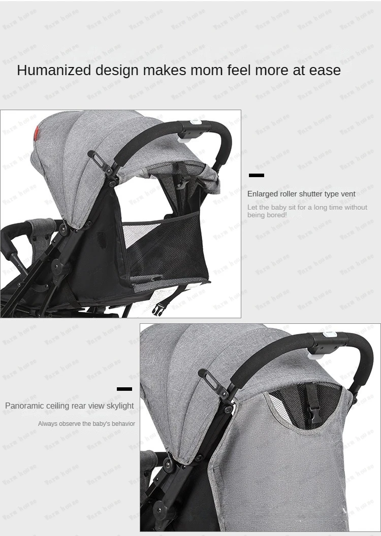 Lightweight Travel Pram four-wheel stroller Portable newborn baby foldable shock-absorbing umbrella stroller Baby Carriage