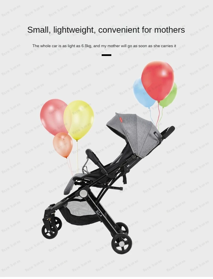 Lightweight Travel Pram four-wheel stroller Portable newborn baby foldable shock-absorbing umbrella stroller Baby Carriage