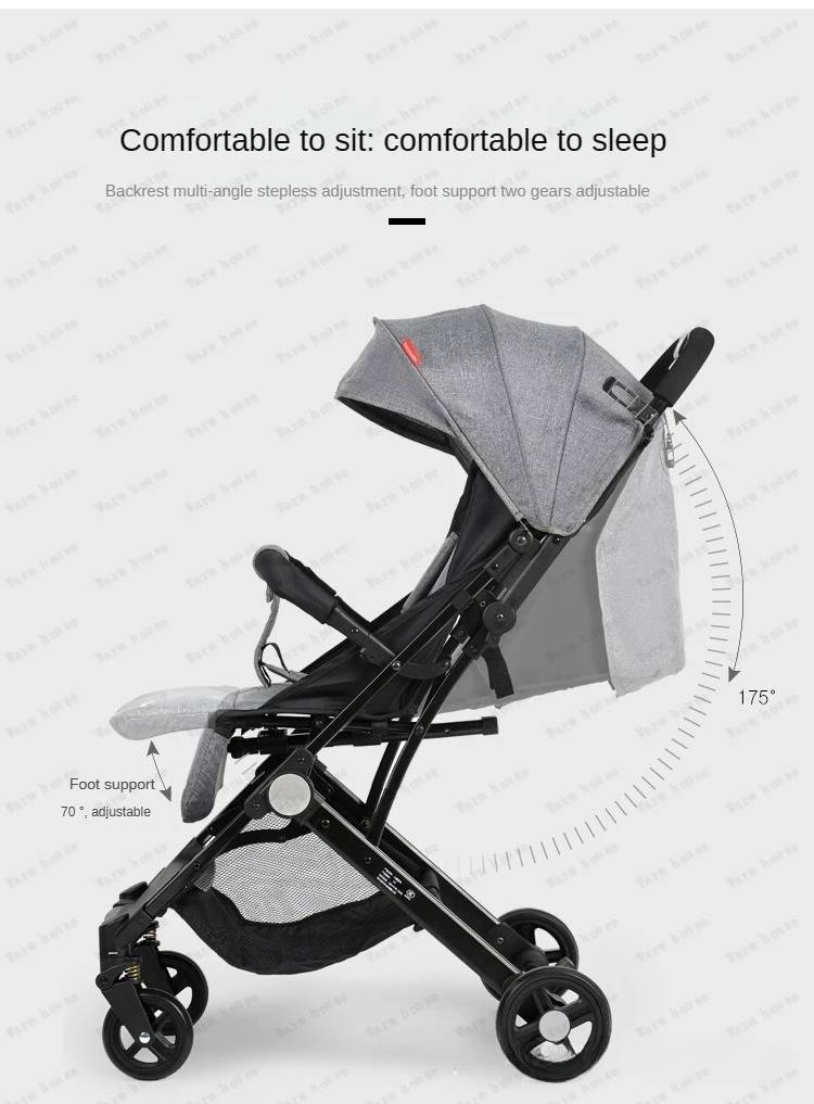 Lightweight Travel Pram four-wheel stroller Portable newborn baby foldable shock-absorbing umbrella stroller Baby Carriage