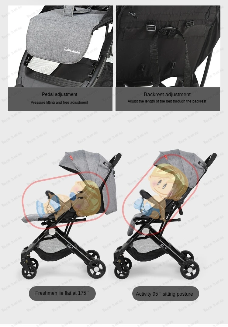 Lightweight Travel Pram four-wheel stroller Portable newborn baby foldable shock-absorbing umbrella stroller Baby Carriage