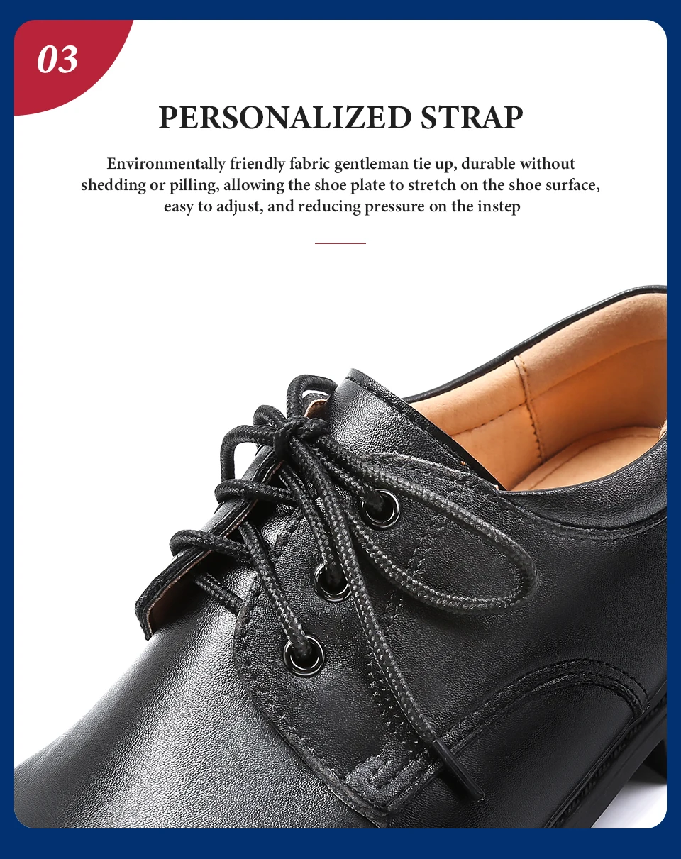 Soft Bottom School Shoes for Boys Middle School Student British Black. Performance Shoes Comfortable Barefoot Kids Boy Mother