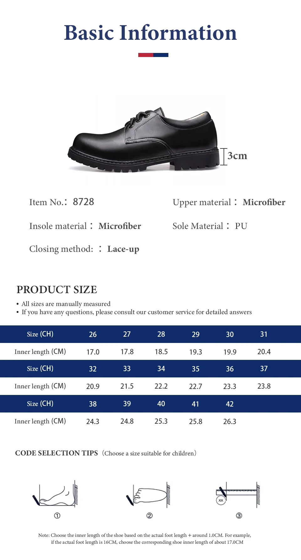 Soft Bottom School Shoes for Boys Middle School Student British Black. Performance Shoes Comfortable Barefoot Kids Boy Mother