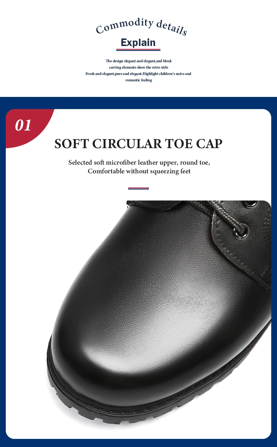 Soft Bottom School Shoes for Boys Middle School Student British Black. Performance Shoes Comfortable Barefoot Kids Boy Mother