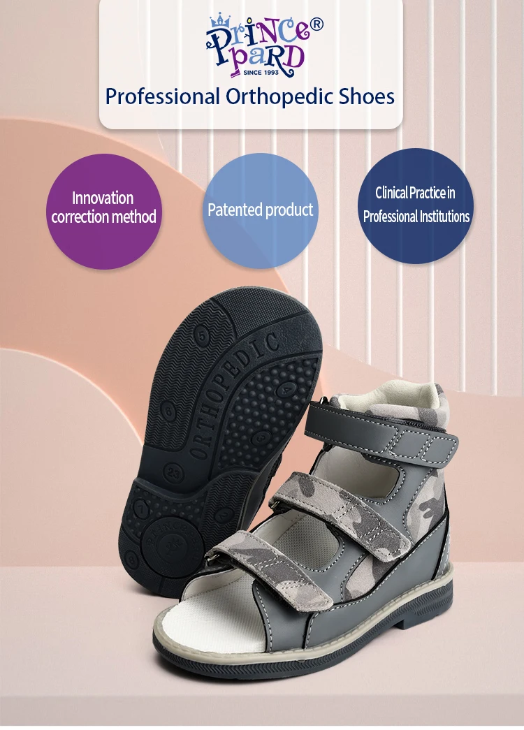 Kids Orthopedic Sandals Princepard Boys Corrective Shoes Children Flatfeet Footwear for Clubfoot Toe Walking Arch Support