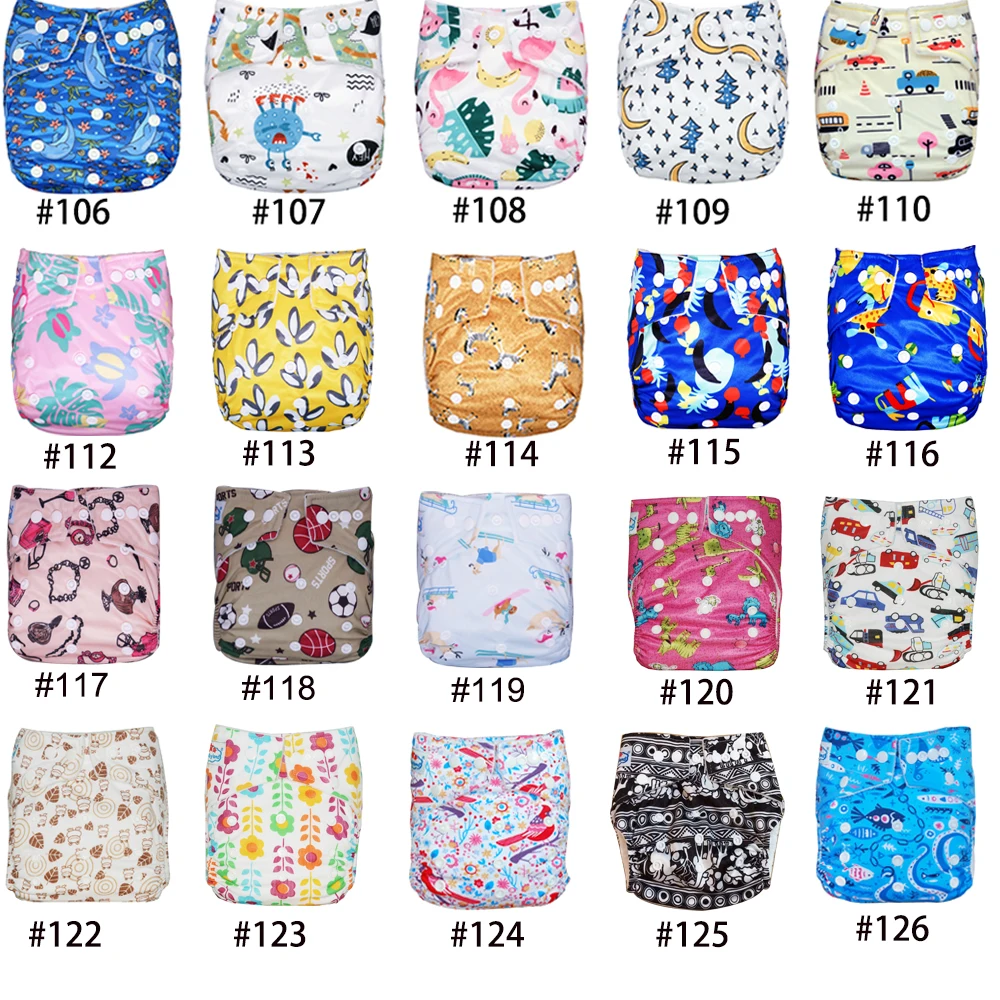 Babyland Manufacturer ECO-Friendly Baby Bamboo Charcoal Diapers 10pcs/Lot 100% Bamboo Nappy Washable & Reusable Cloth Diapers