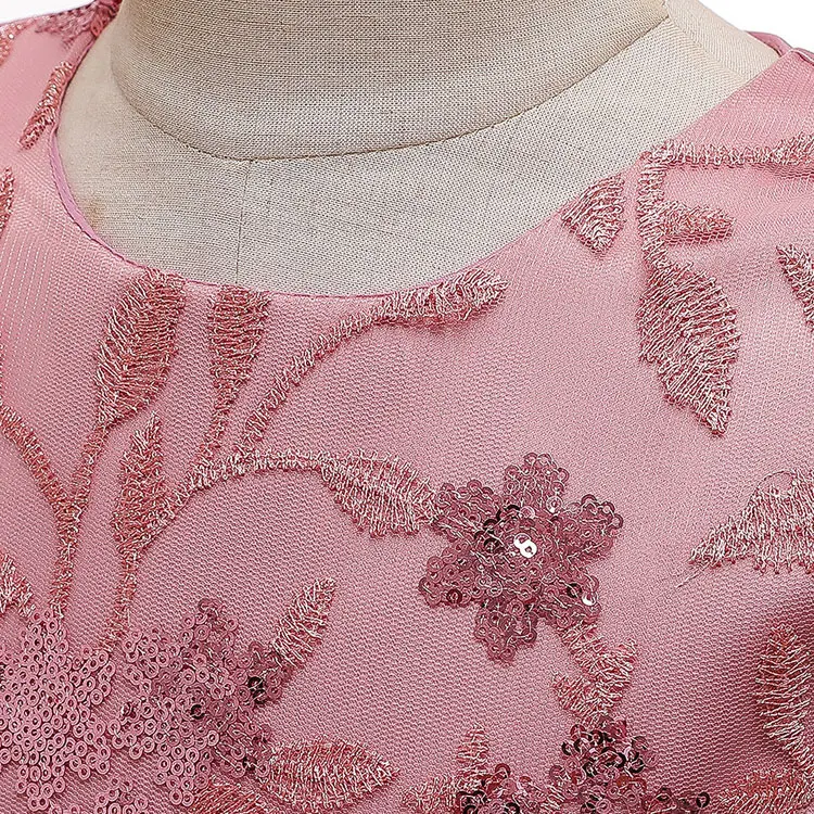 Fashion Bow Flower Girl Dresses for Weddings Lace Mesh Sleeveless Girls Party Dress Summer Children Girls Dress 4-12 Years