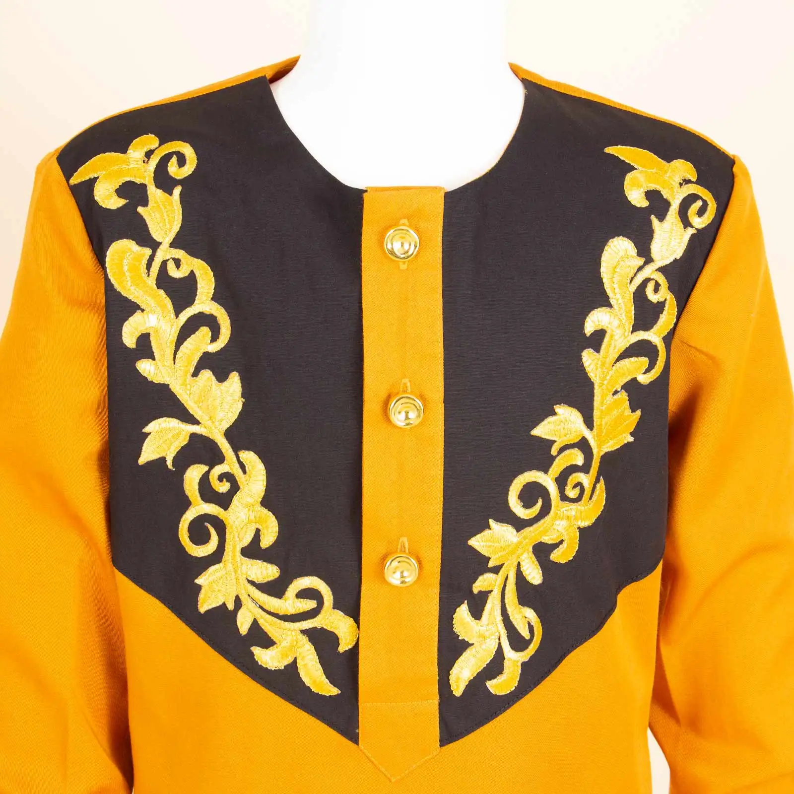 African Clothes for Boy Dashiki Children Appliques Top Shirt and Pant Sets Match Hat Cap Bazin Riche Kid Muslim Outfits 2446042