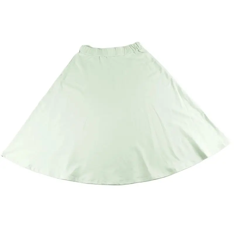 Women's Set Top Tee and Skirt Long Sleeves Square Neck with String for Lady Clothes Cotton French Terry Material Size XS-XXXL
