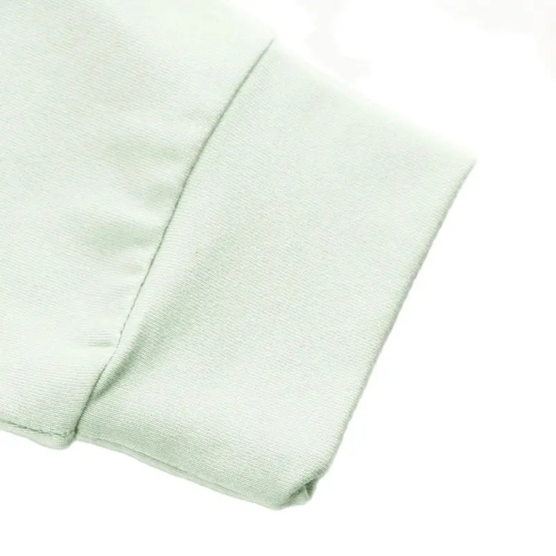 Women's Set Top Tee and Skirt Long Sleeves Square Neck with String for Lady Clothes Cotton French Terry Material Size XS-XXXL