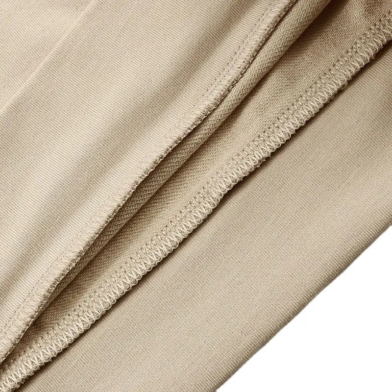 Women's Set Top Tee and Skirt Long Sleeves Square Neck with String for Lady Clothes Cotton French Terry Material Size XS-XXXL