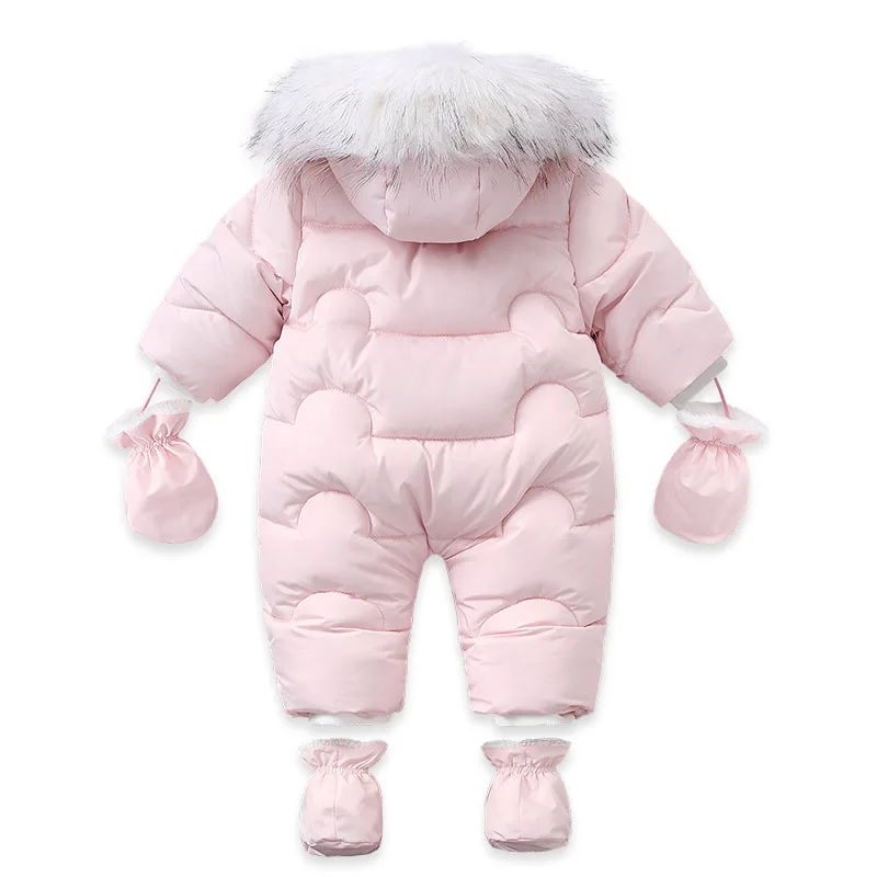 Ircomll Hight Quality Baby Clothes Overalls for Children Winter Hooded with Fur Warm Infant Romper Jumpsuit Kids Clothing Toddle