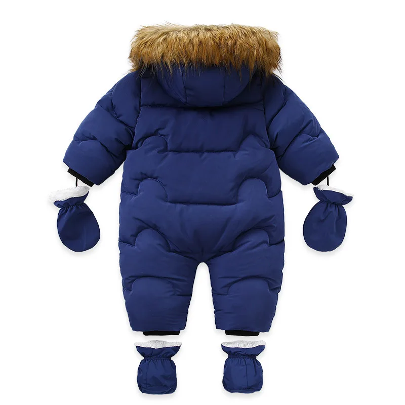 Ircomll Hight Quality Baby Clothes Overalls for Children Winter Hooded with Fur Warm Infant Romper Jumpsuit Kids Clothing Toddle