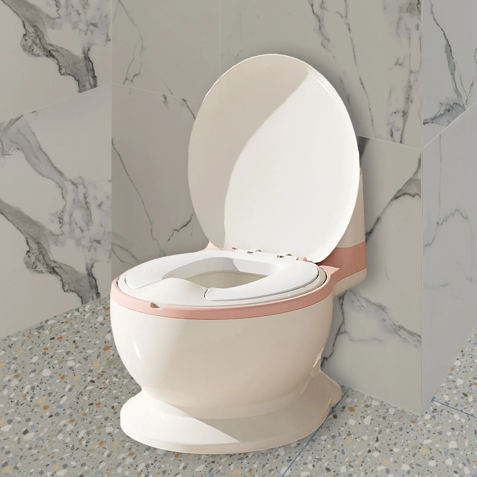 Removable Baby Potty Toilet Training Seat Non-Slip Comfortable Toilet Soft Seat Chair Realistic for Baby Aged3+ Training Toilet