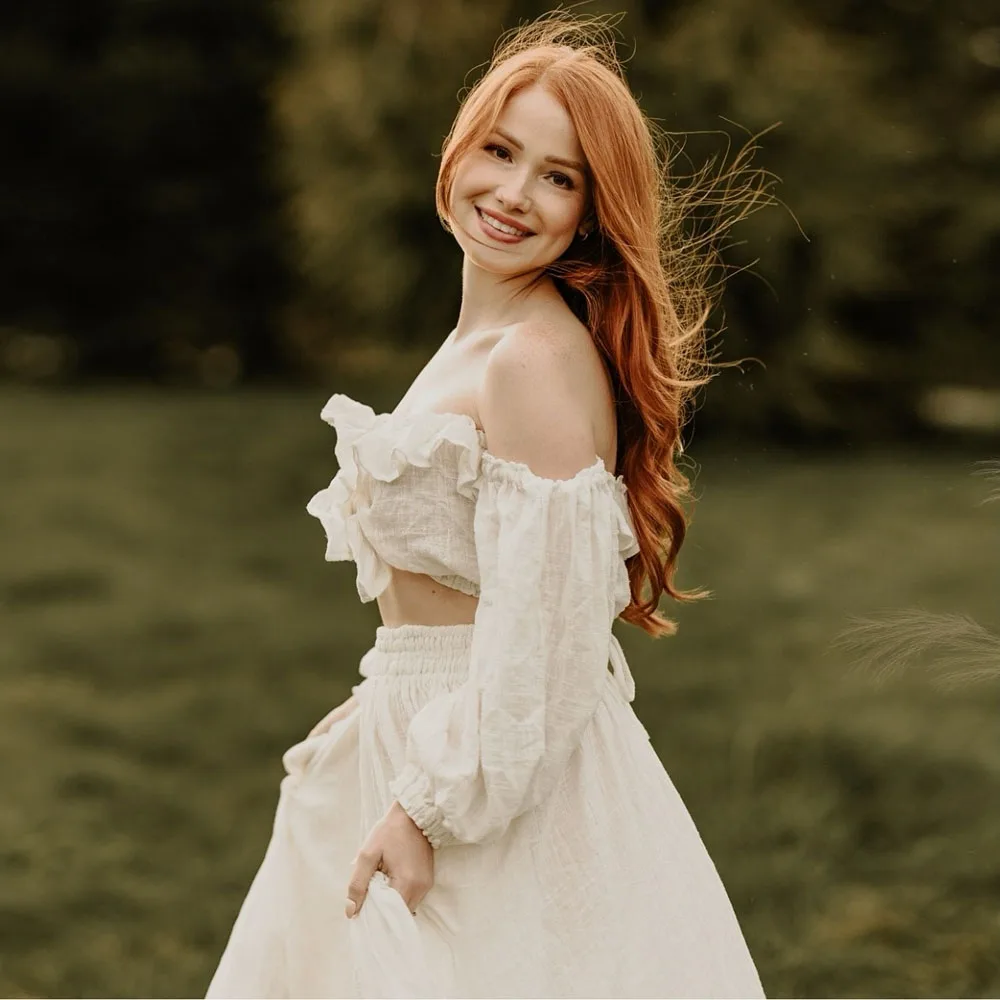 Bohemian Photo Shooting Pregnancy Dress 2 Pieces Set Linen Cotton Retro Fitting Maternity Dress  Fancy Photography Gowns