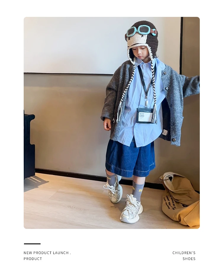 Kids Chunky Sneakers for Boys Girls 2025 New Autumn Toddler Sports Sneakers Soft Sole Breathable Chic School Basketball Shoes