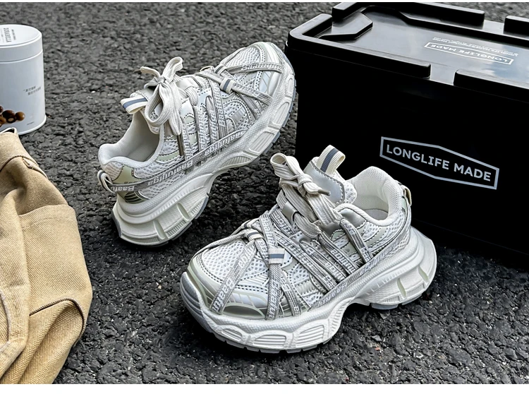 Kids Chunky Sneakers for Boys Girls 2025 New Autumn Toddler Sports Sneakers Soft Sole Breathable Chic School Basketball Shoes