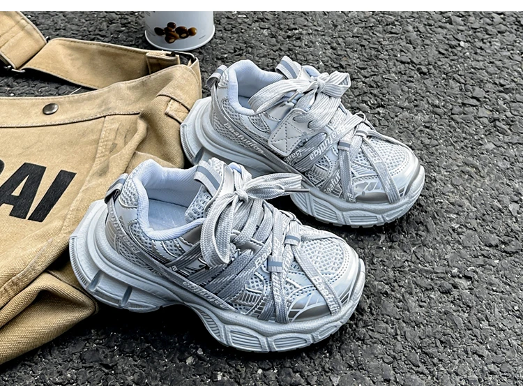 Kids Chunky Sneakers for Boys Girls 2025 New Autumn Toddler Sports Sneakers Soft Sole Breathable Chic School Basketball Shoes