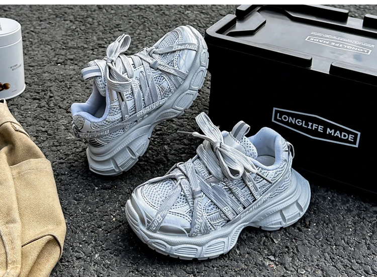 Kids Chunky Sneakers for Boys Girls 2025 New Autumn Toddler Sports Sneakers Soft Sole Breathable Chic School Basketball Shoes