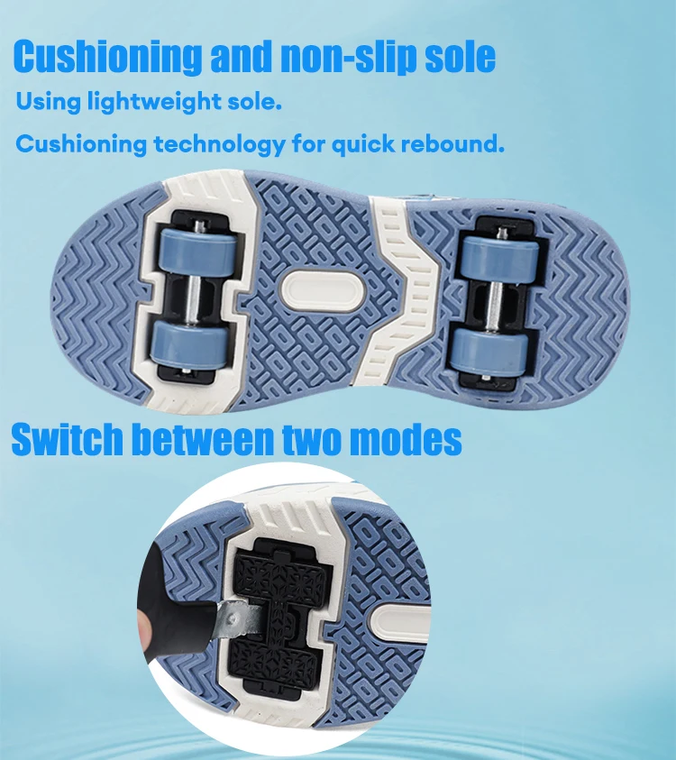 4 Wheel Roller Skate Shoes With Detachable Wheels Children's Sneakers Outdoor Sport Casual Shoes Girls Boys Gifts For Kids
