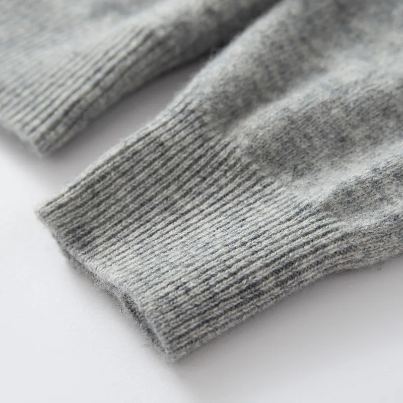 Children's Wool Sweater O-neck Cardigan Autumn Winter Boys Girls Basic Simple 100% Merino Wool Knitwear Kids Casual Clothing Top