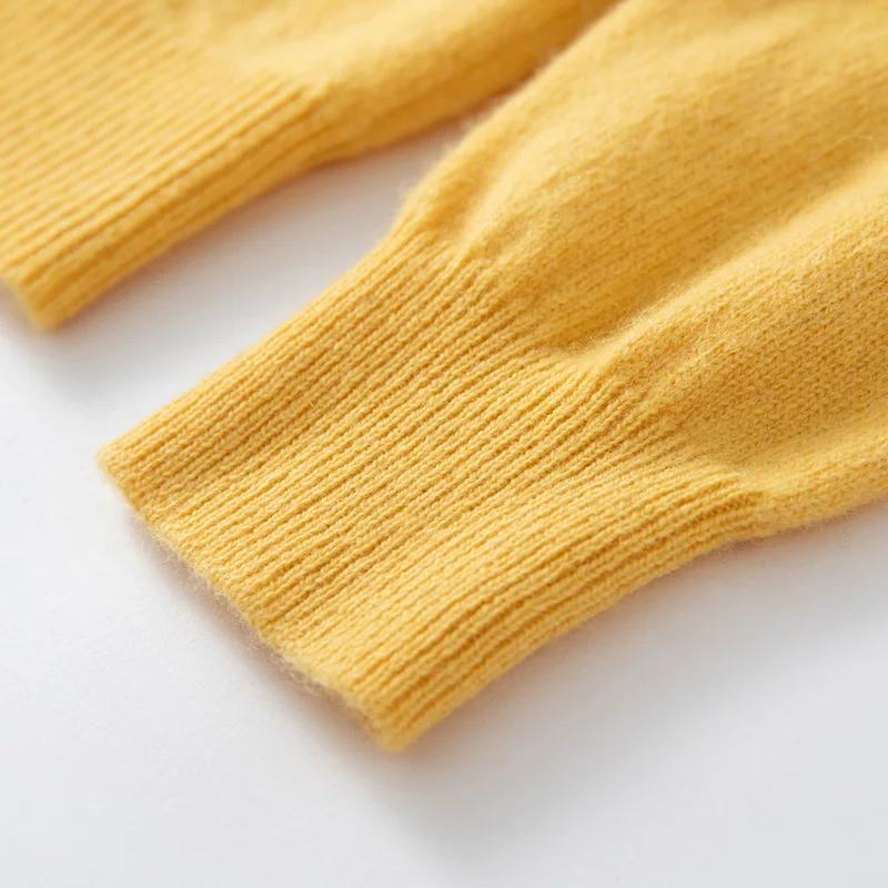 Children's Wool Sweater O-neck Cardigan Autumn Winter Boys Girls Basic Simple 100% Merino Wool Knitwear Kids Casual Clothing Top