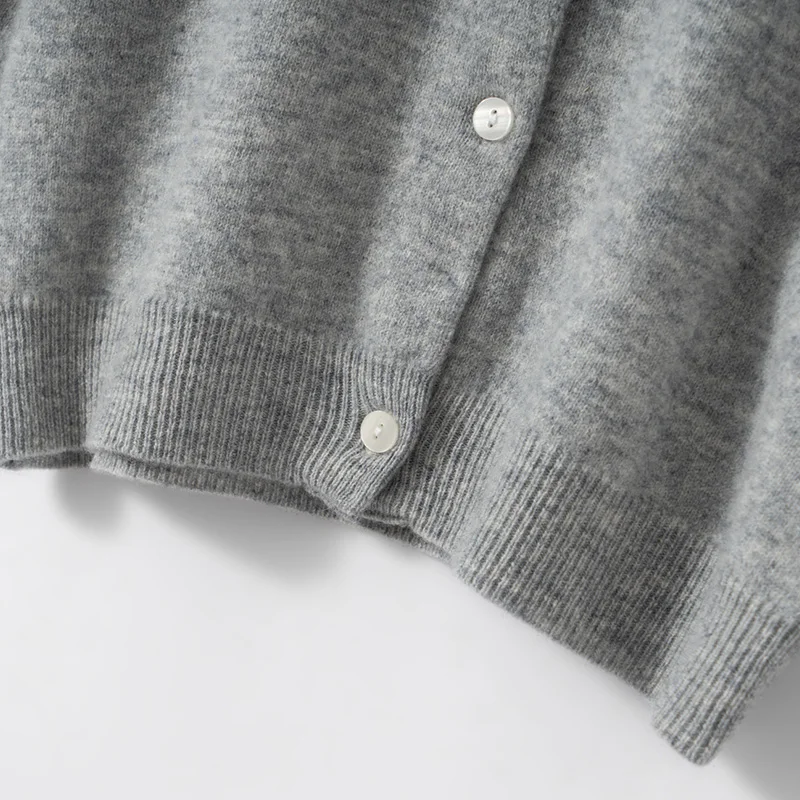 Children's Wool Sweater O-neck Cardigan Autumn Winter Boys Girls Basic Simple 100% Merino Wool Knitwear Kids Casual Clothing Top