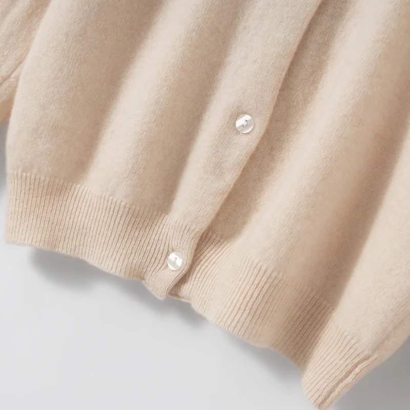 Children's Wool Sweater O-neck Cardigan Autumn Winter Boys Girls Basic Simple 100% Merino Wool Knitwear Kids Casual Clothing Top