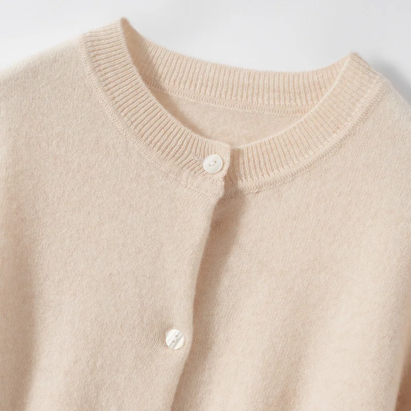 Children's Wool Sweater O-neck Cardigan Autumn Winter Boys Girls Basic Simple 100% Merino Wool Knitwear Kids Casual Clothing Top