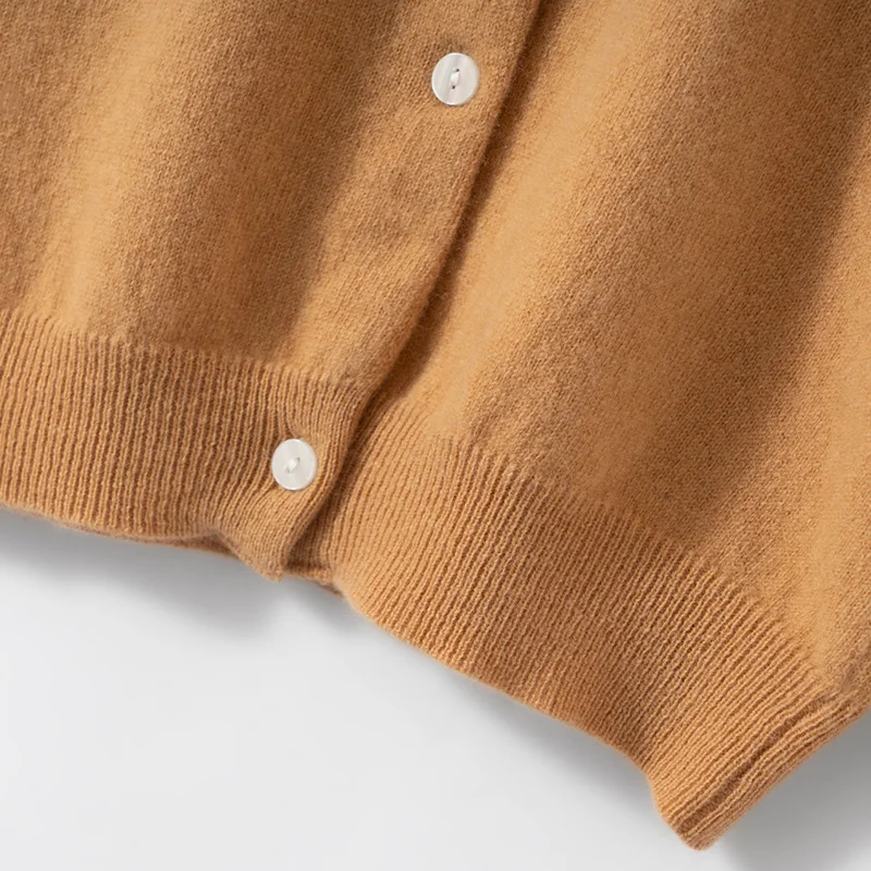 Children's Wool Sweater O-neck Cardigan Autumn Winter Boys Girls Basic Simple 100% Merino Wool Knitwear Kids Casual Clothing Top