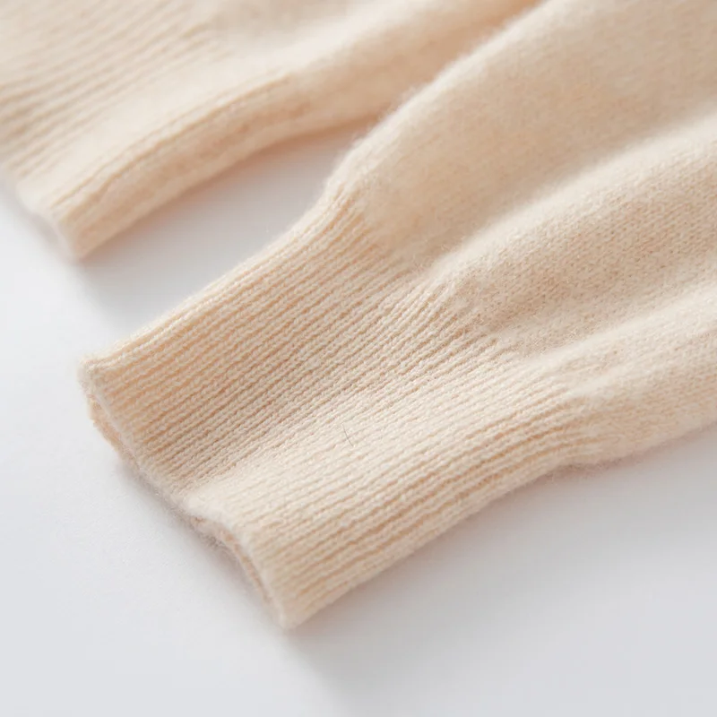 Children's Wool Sweater O-neck Cardigan Autumn Winter Boys Girls Basic Simple 100% Merino Wool Knitwear Kids Casual Clothing Top