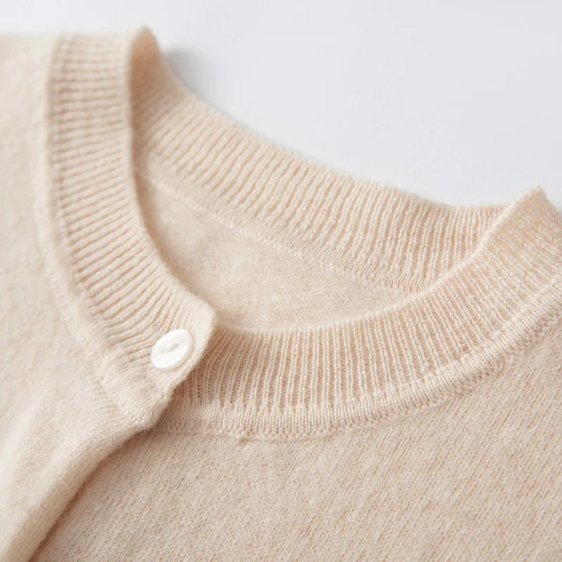 Children's Wool Sweater O-neck Cardigan Autumn Winter Boys Girls Basic Simple 100% Merino Wool Knitwear Kids Casual Clothing Top
