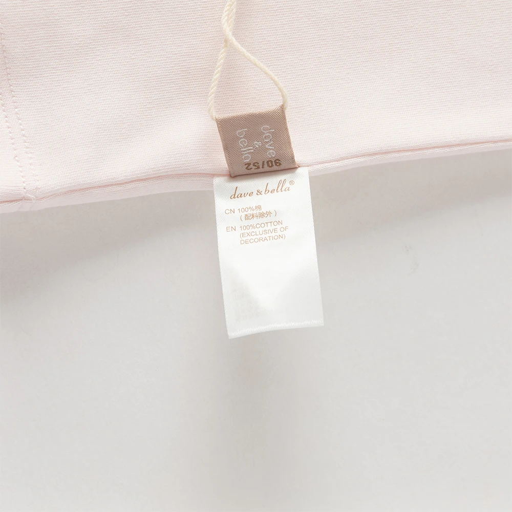 Dave Bella Children Long Sleeve Printed T-shirts Girls Sweet Spring Autumn Pullover Tops Baby Cotton Bottoming Clothes DB1261047