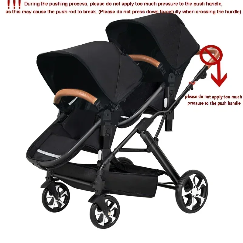 NEW Lightweight Twin Stroller Foldable Double Seat Stroller Portable Twin Multifunctional Stroller Can Be Taken On Board