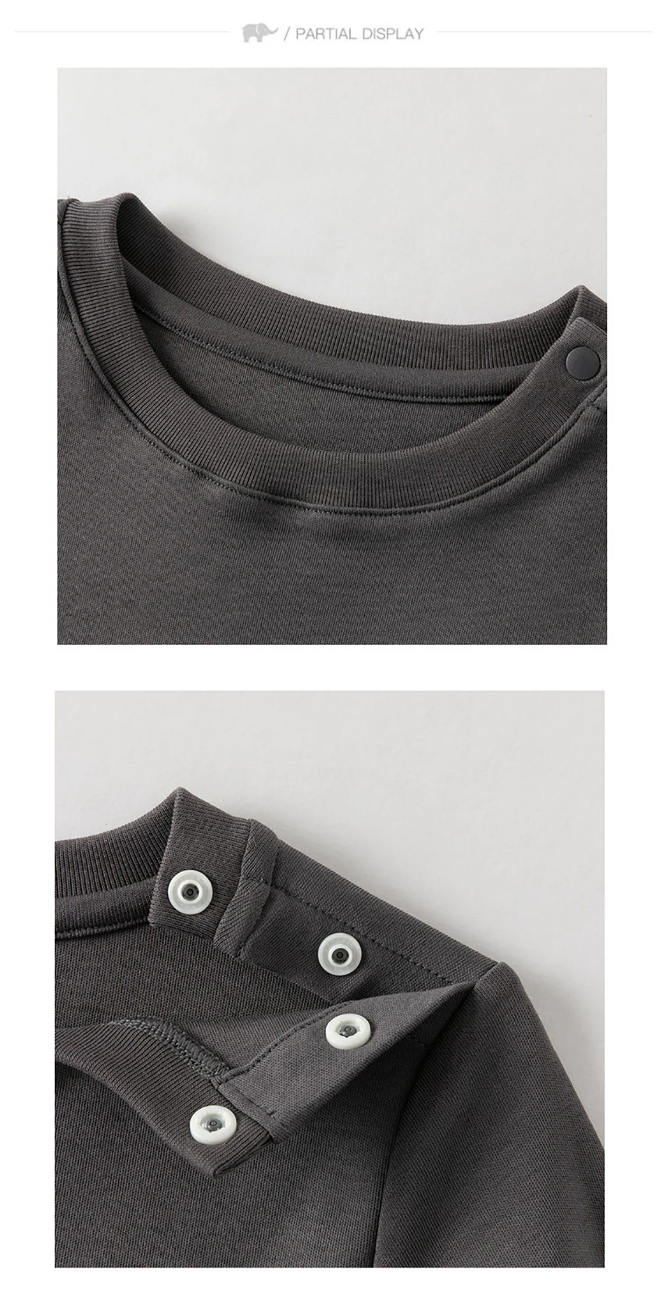 Dave Bella Children Pure Cotton T-shirts Spring Autumn Girls Long Sleeve Pullover Boys Soft Bottoming Top Kids Clothes DB1260314