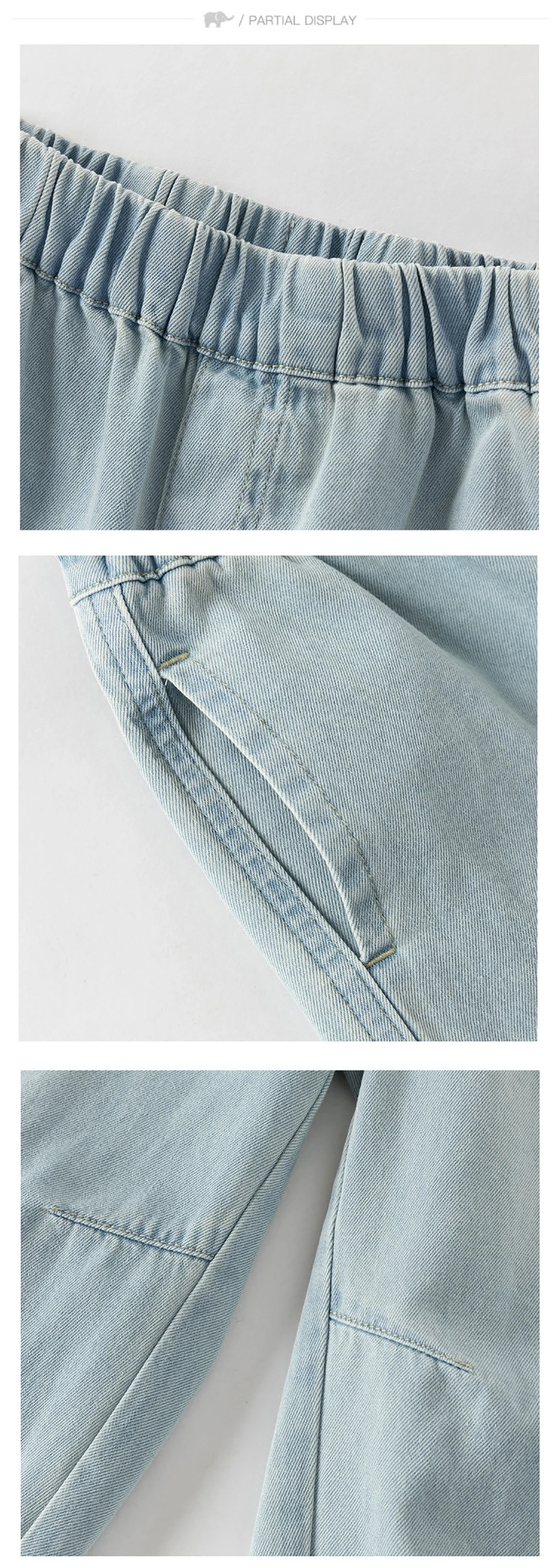 Dave Bella Children's Cargo Jean 5-13 Years Spring Autumn Boys Cowboy Cotton Pants Casual Loose Outdoor Trousers DK1260588