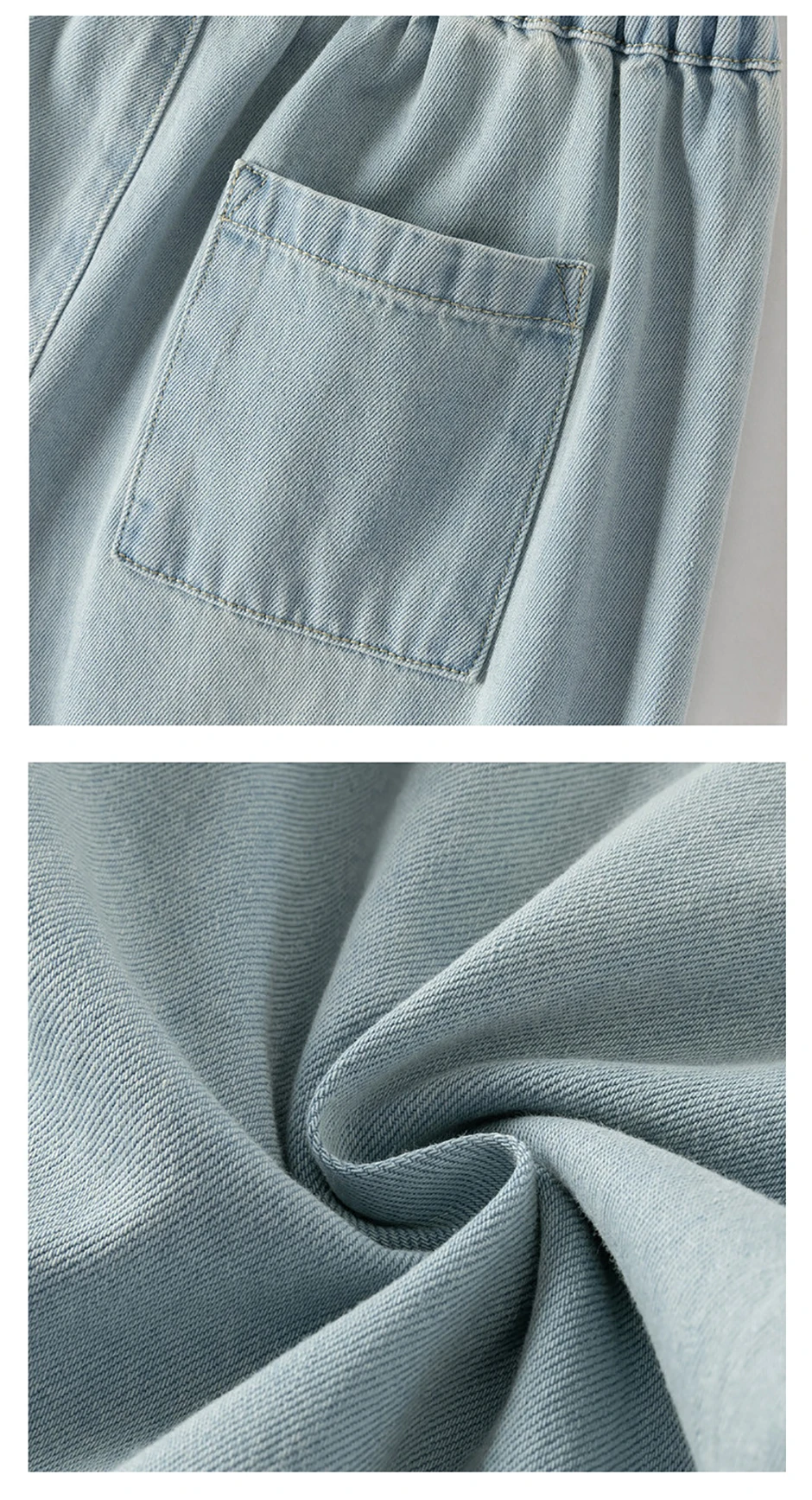 Dave Bella Children's Cargo Jean 5-13 Years Spring Autumn Boys Cowboy Cotton Pants Casual Loose Outdoor Trousers DK1260588