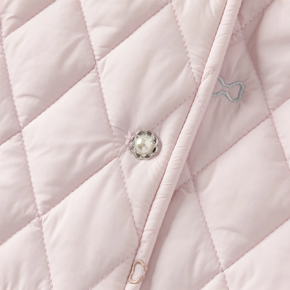 Dave Bella Children Girls Gentle Cute Cotton Jacket Top Sweet Outerwear Winter Fashion Casual Parka Outdoor Warm DB4253754