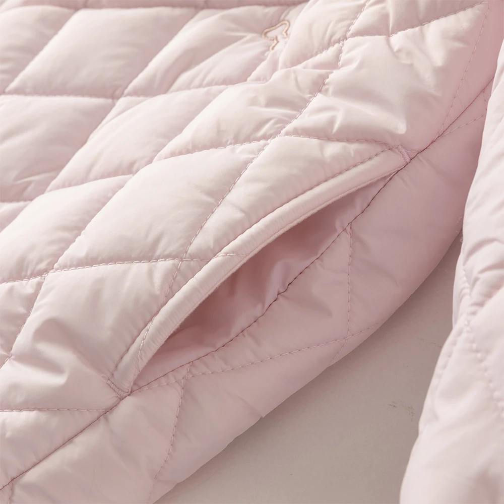 Dave Bella Children Girls Gentle Cute Cotton Jacket Top Sweet Outerwear Winter Fashion Casual Parka Outdoor Warm DB4253754