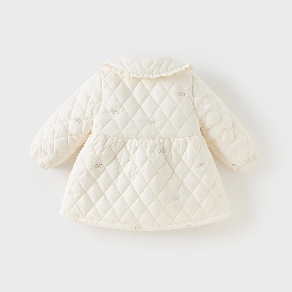 Dave Bella Children Girls Gentle Cute Cotton Jacket Top Sweet Outerwear Winter Fashion Casual Parka Outdoor Warm DB4253754